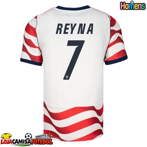 Camisa de Futebol Estados Unidos Giovanni Reyna #7 Equipamento Principal Mundo 2026 Manga Curta